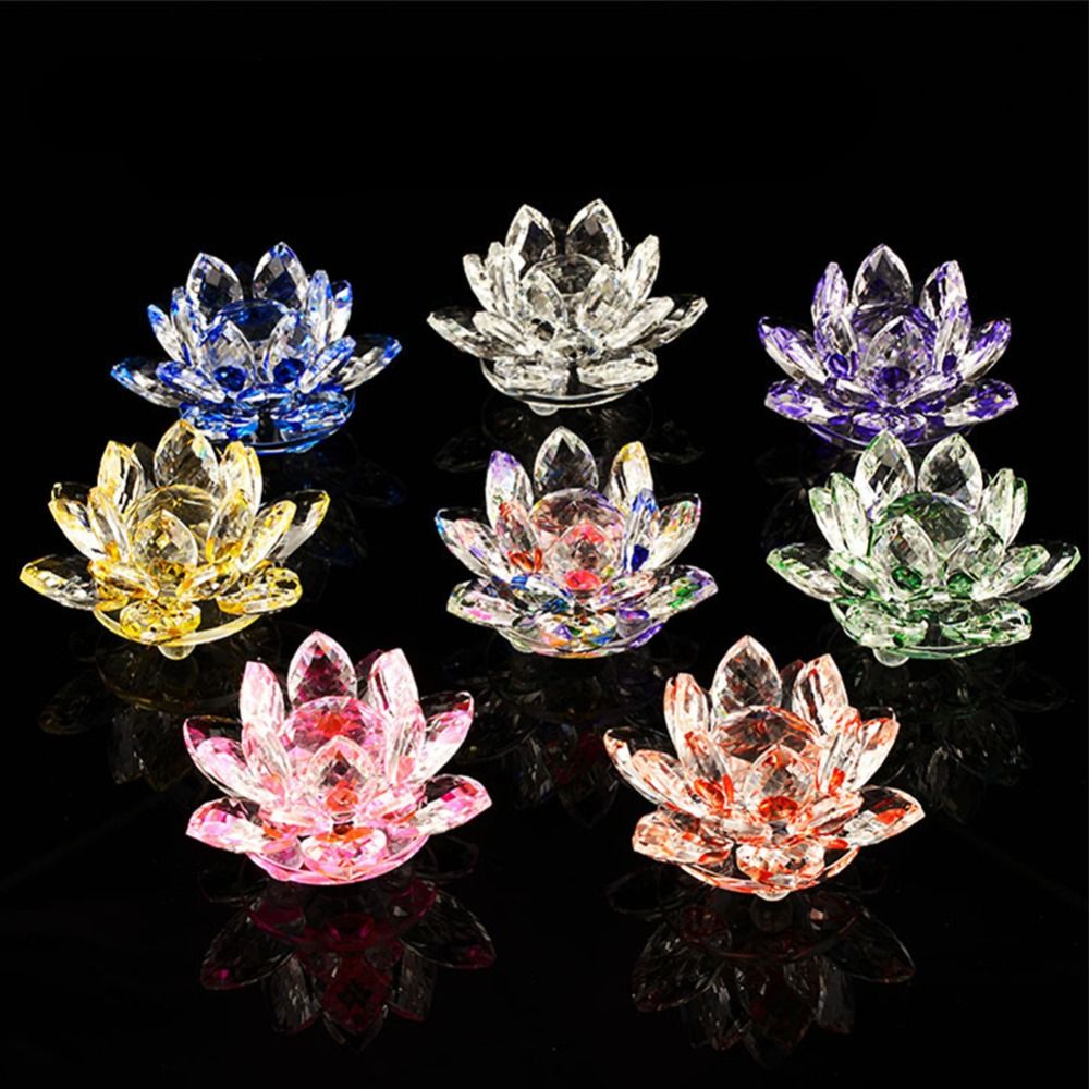 Paper Weight Crystal - Figurina di fiore di loto di