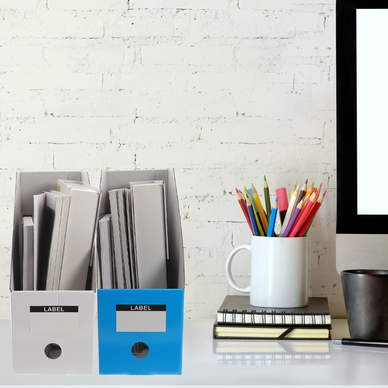 Magazine Holder Rack - Set di 3 Organizzatori per Documenti