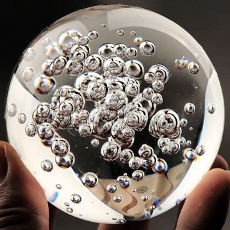 Paper Weight Crystal - 40/60/80MM Clear Bubble sfera di cristallo