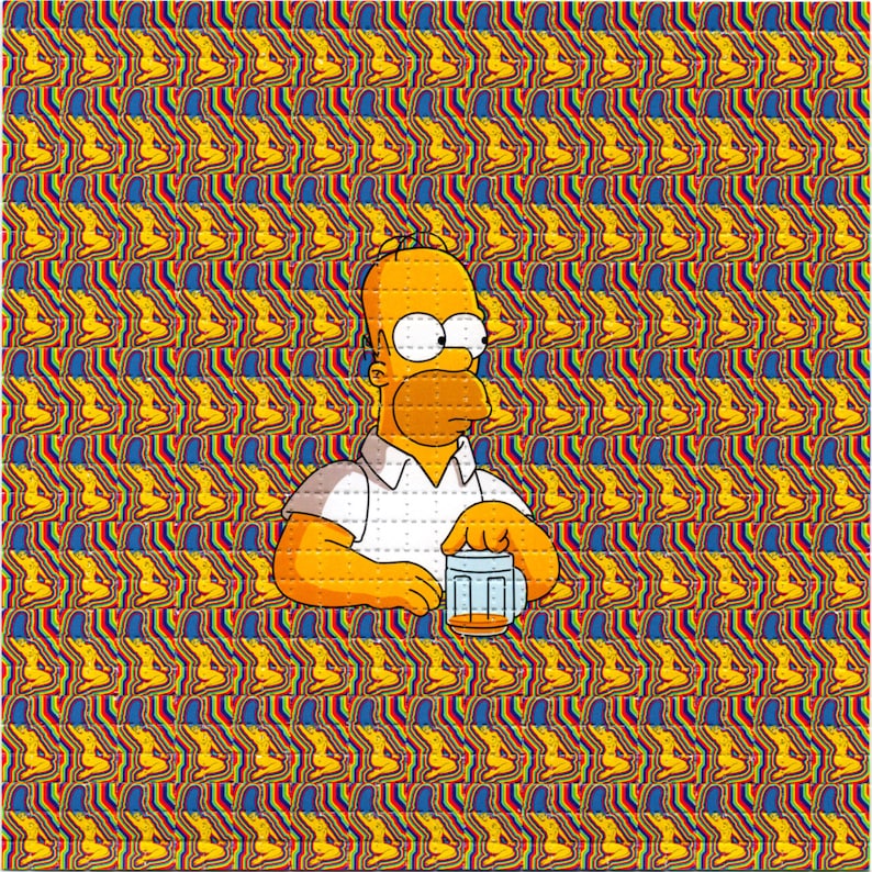 Ink Blotter Paper - Naked Marge Psychedelic LSD/Safter senza acidi