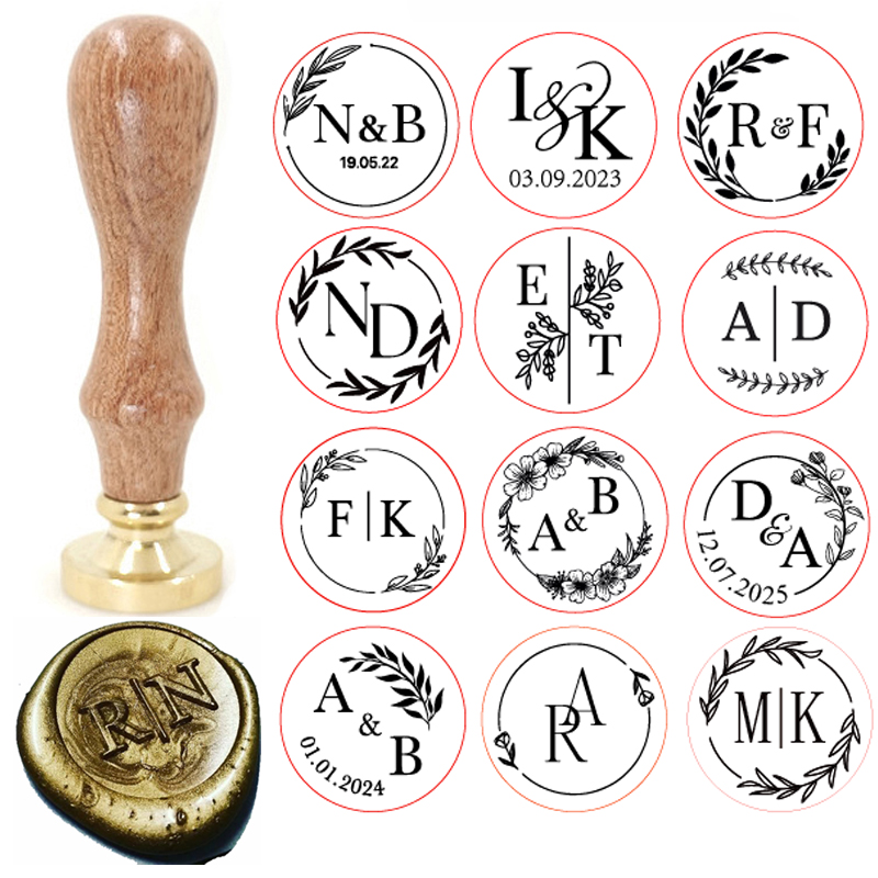 Wax Seal Stamp Set - Timbro in Ottone Personalizzato con Sigillo