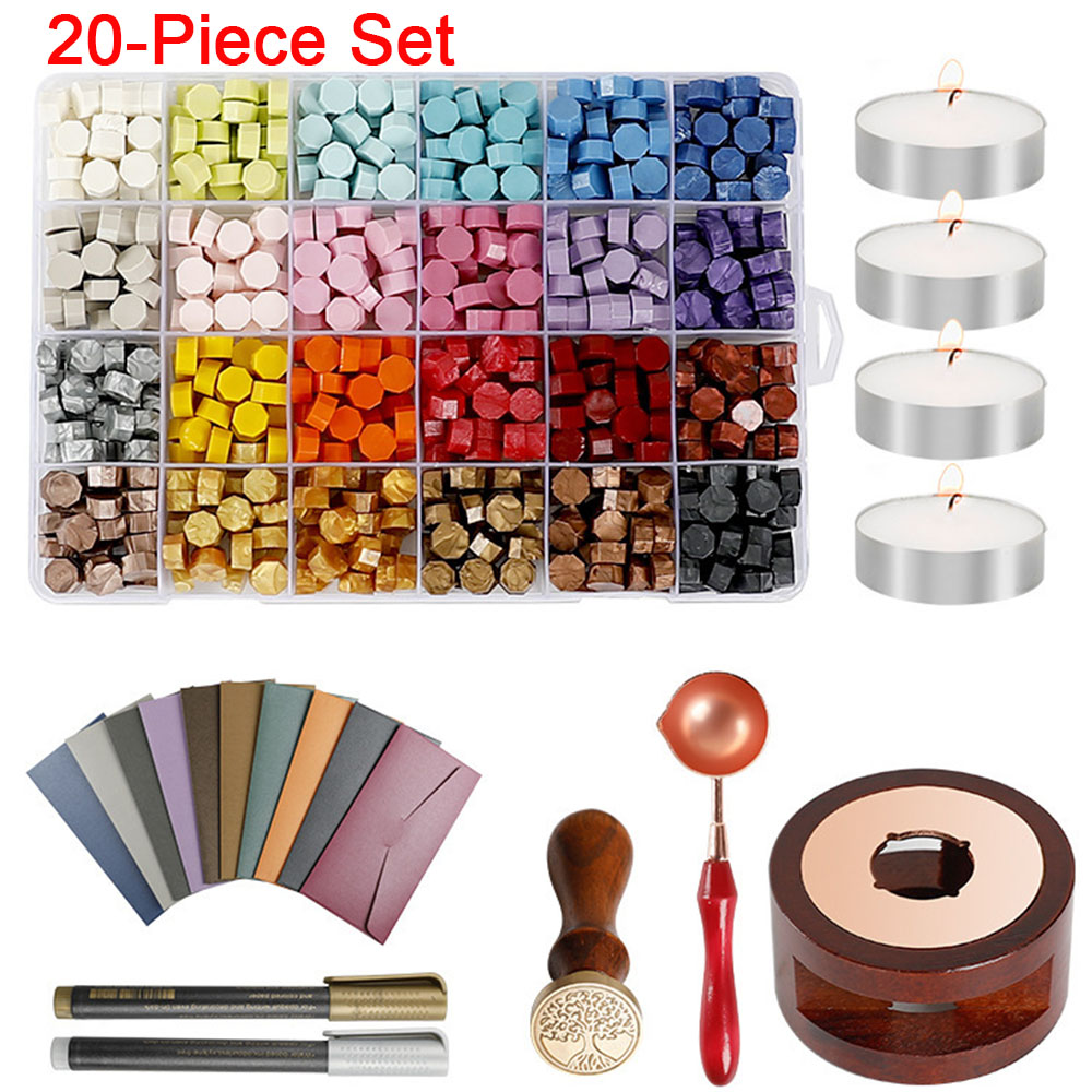 Set di 20 Sigilli in Cera con  - Wax Seal Stamp Set recensione e prezzo